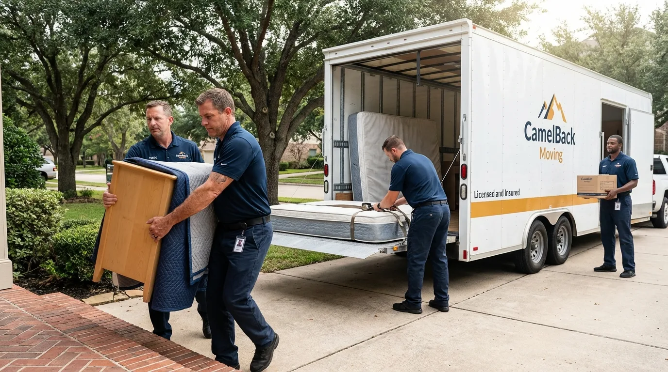 Crew loading residential truck for cross-state move from Haddon Heights, NJ