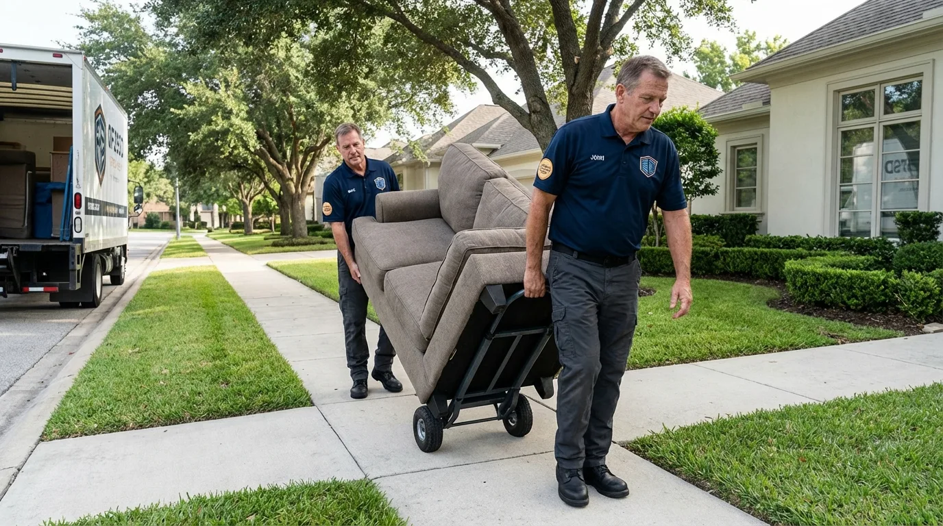 Local residential moving crew loading furniture in Haddon Heights, NJ